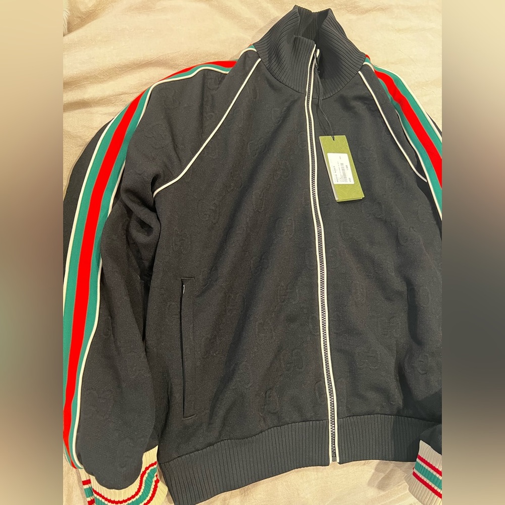 Mens GUCCI original GG jacquard cotton jacket